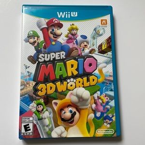 Wii U super Mario 3-D world by Nintendo all ages family video game